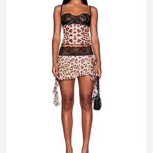 I.AM.GIA Cheetah/Leopard Silo Mini Skirt and Top